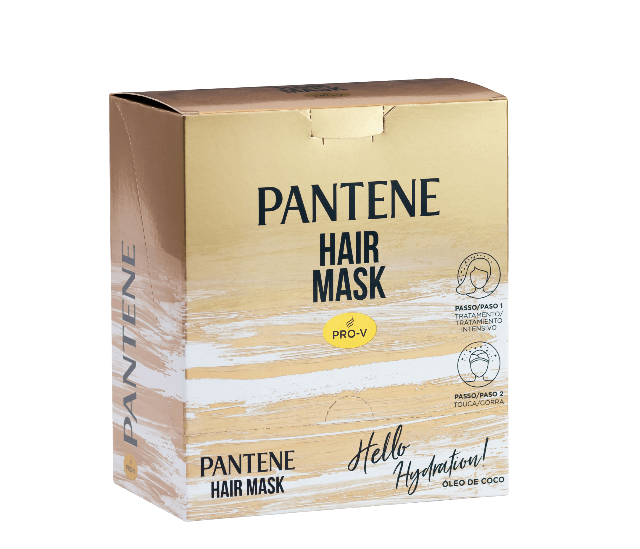 embalagem de hair mask da marca Pantene